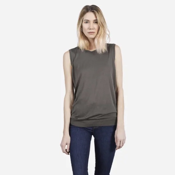 Everlane Merino Sweater Sleeveless Wool Charcoal Gray Size XS - Picture 1 of 7